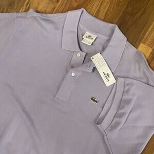 NWT Lacoste Men’s Purple Short Sleeve Classic Fit Pique Polo Shirt Size 4XL